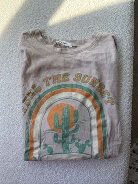 Feel The Sunset Graphic Tee - Pale Pink